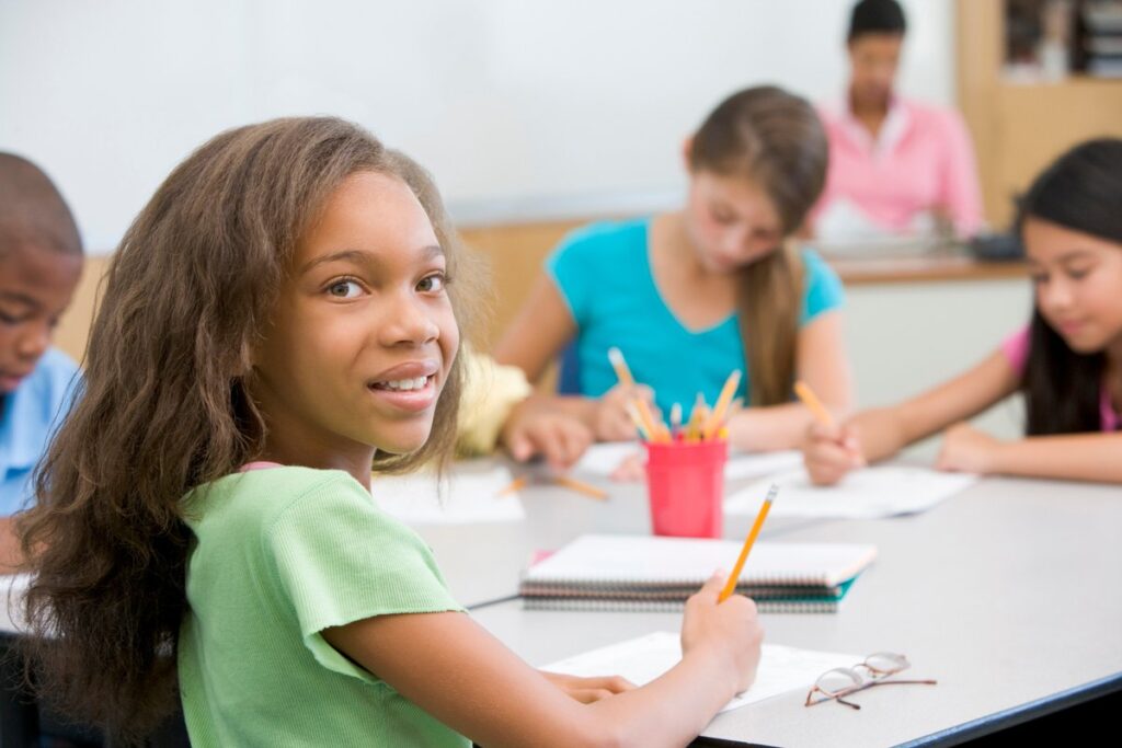 A kid in the classroom