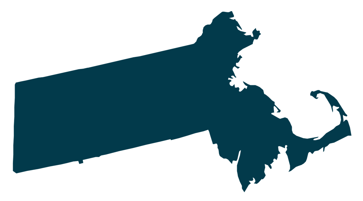 Silhouette of the state of Massachusetts